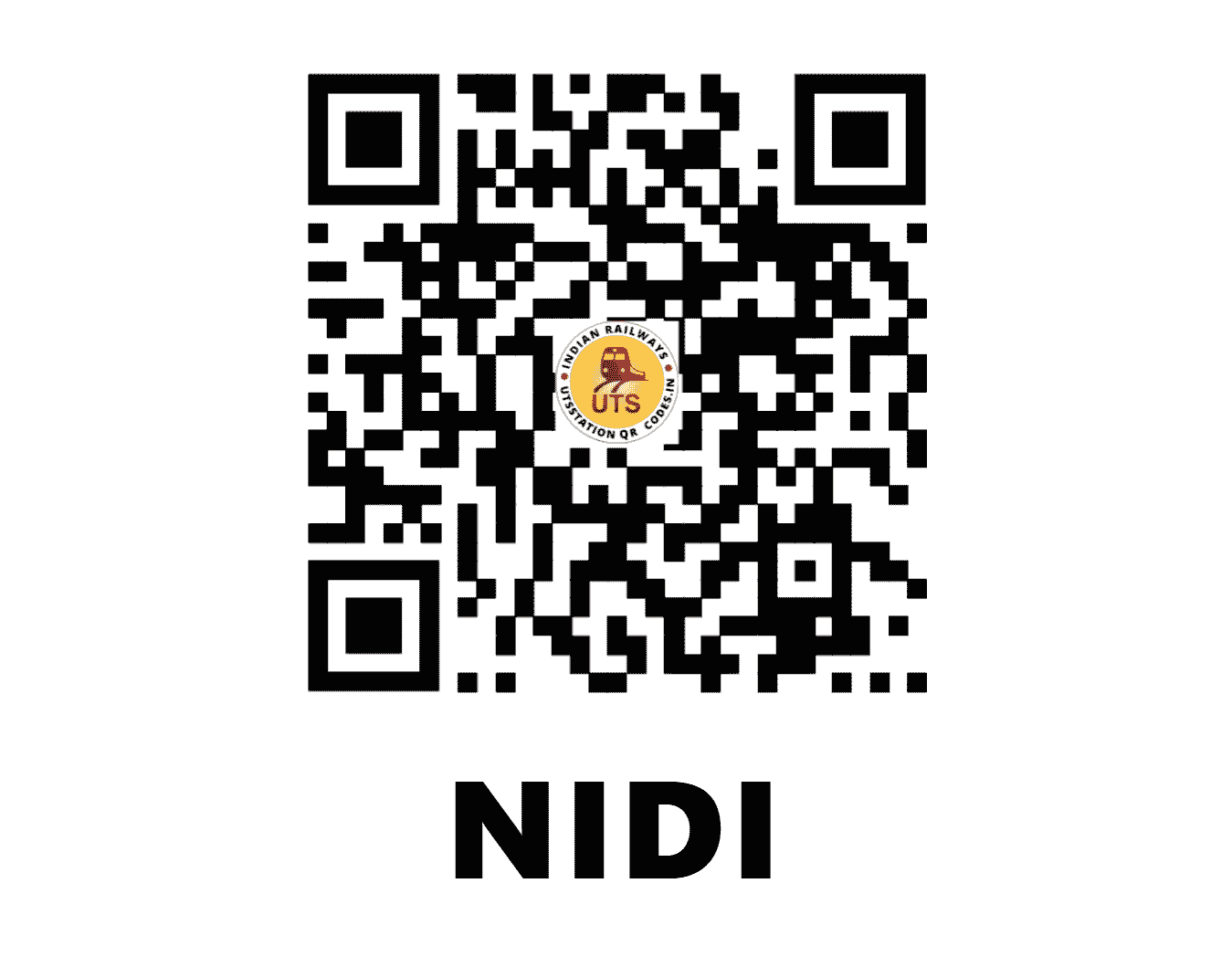 UTS QR Code for NIDI - NIDI (CR - MAHARASHTRA)
