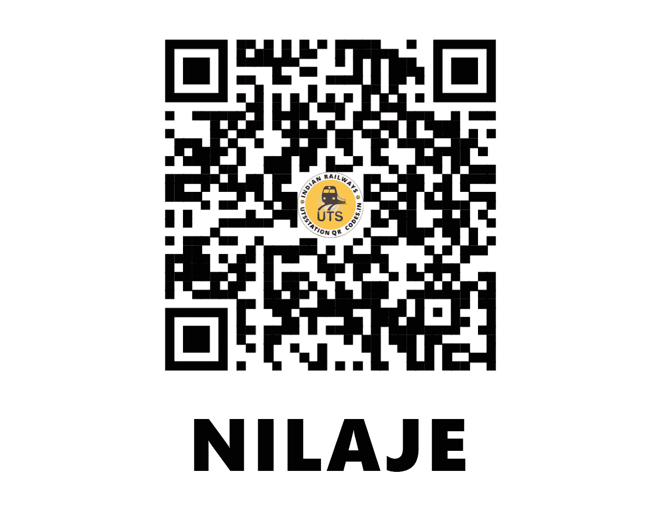 UTS QR Code for NILAJE - NIIJ (CR - MAHARASHTRA)