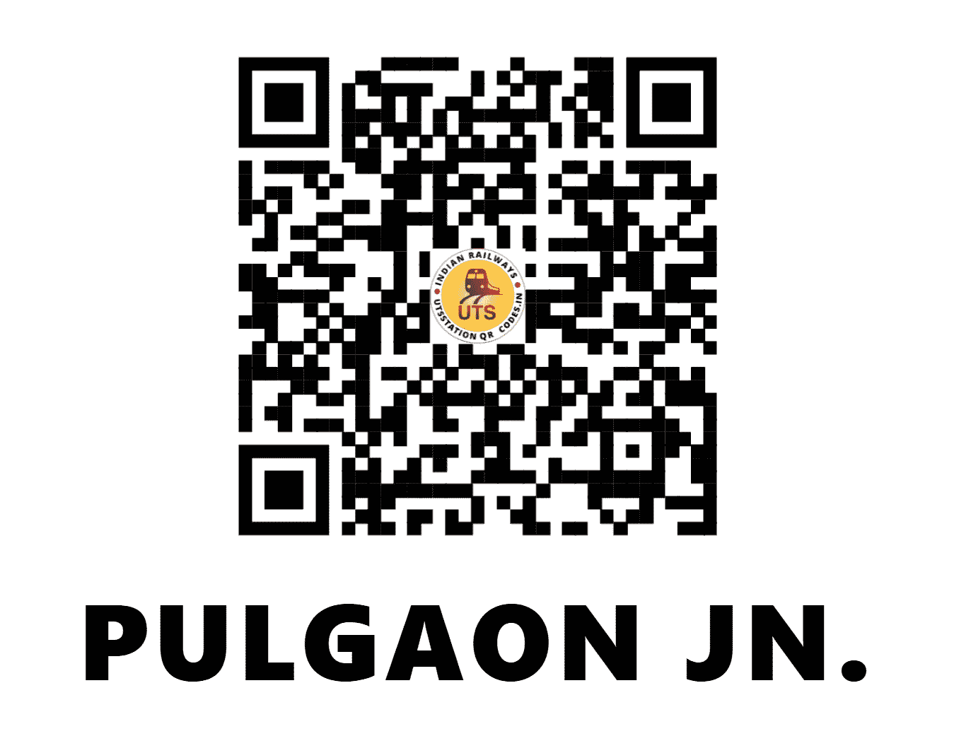 UTS QR Code for PULGAON JN. - PLO (CR - MAHARASHTRA)