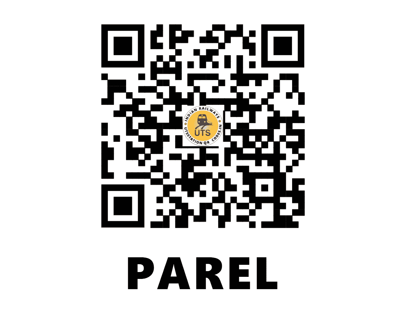 UTS QR Code for PAREL - PR (CR - MAHARASHTRA)