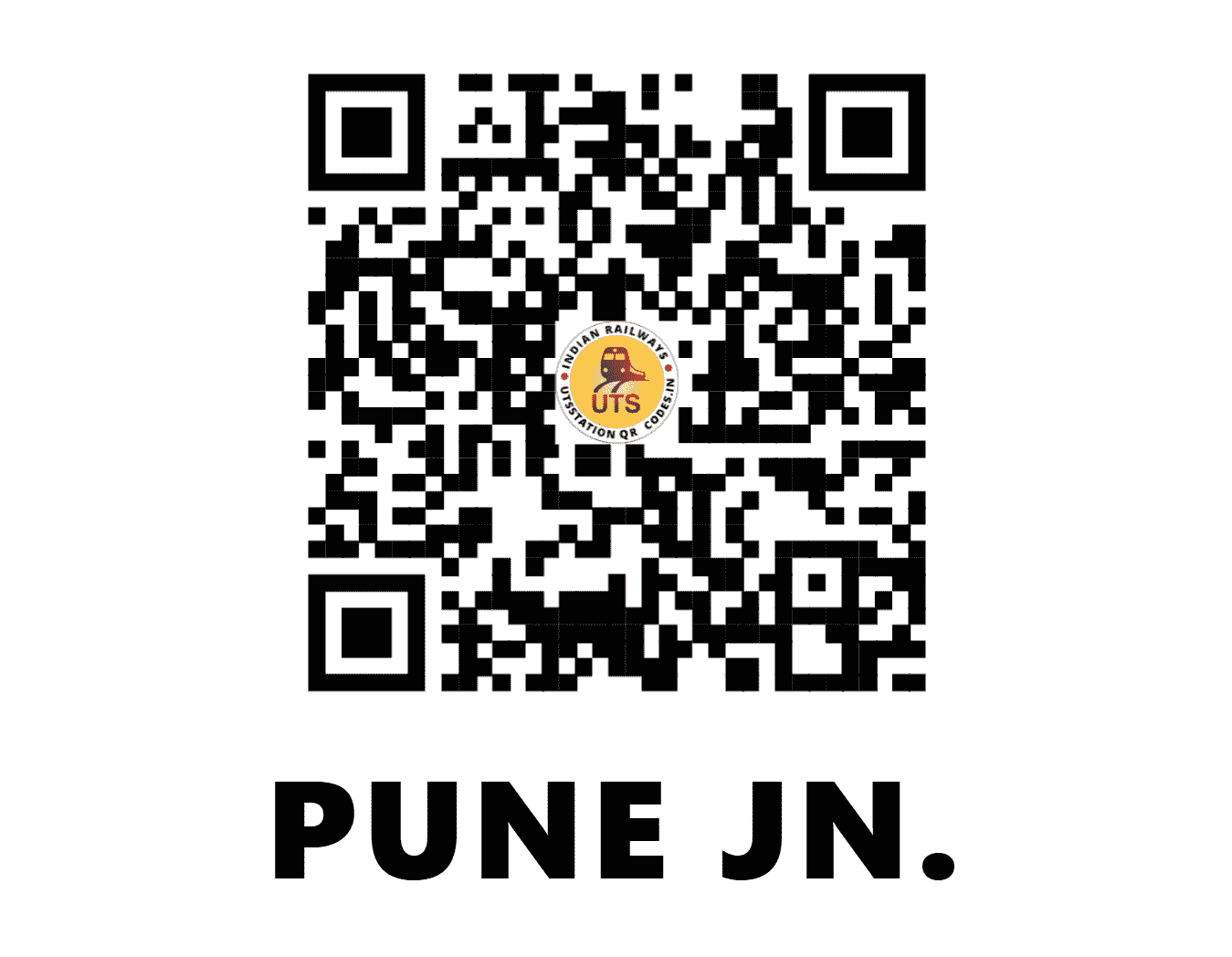 UTS QR Code for PUNE JN. - PUNE (CR - MAHARASHTRA)