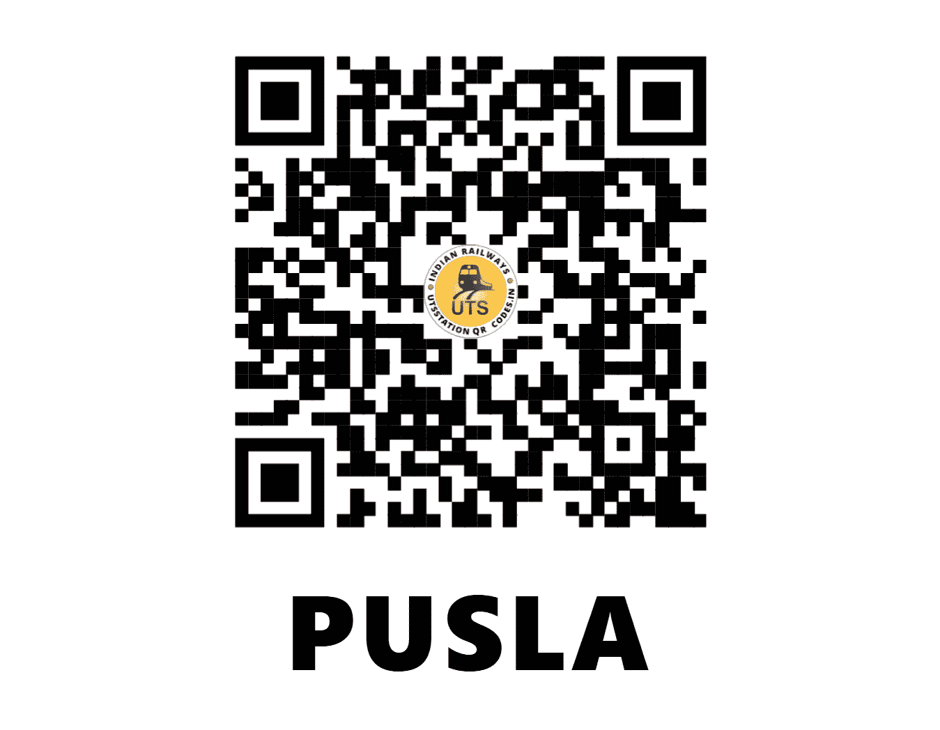 UTS QR Code for PUSLA - PUSA (CR - MAHARASHTRA)