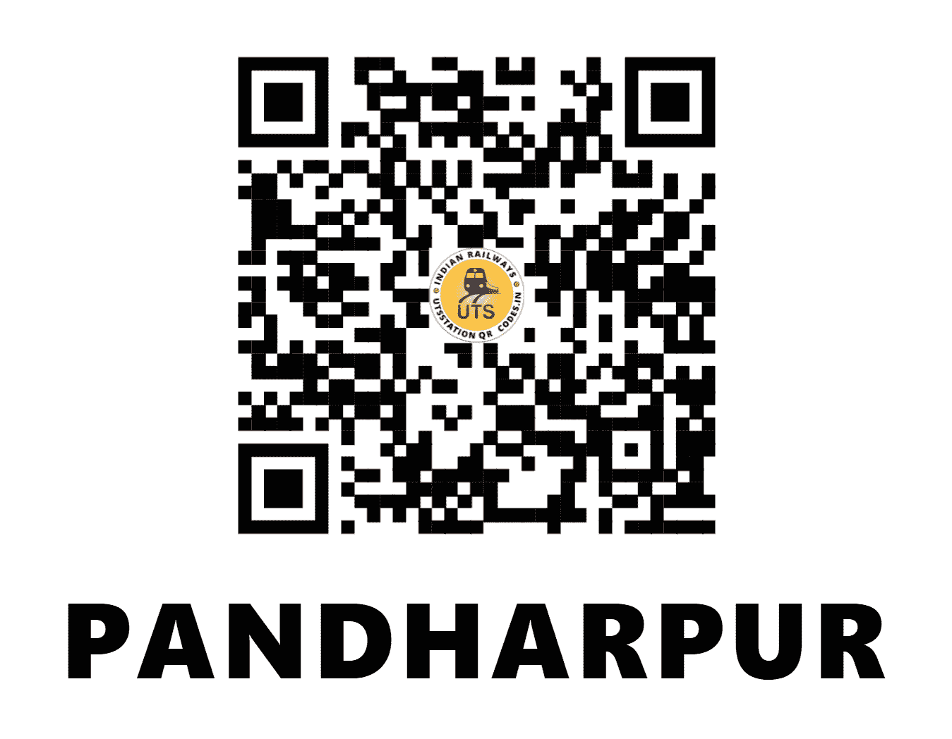 UTS QR Code for PANDHARPUR - PVR (CR - MAHARASHTRA)