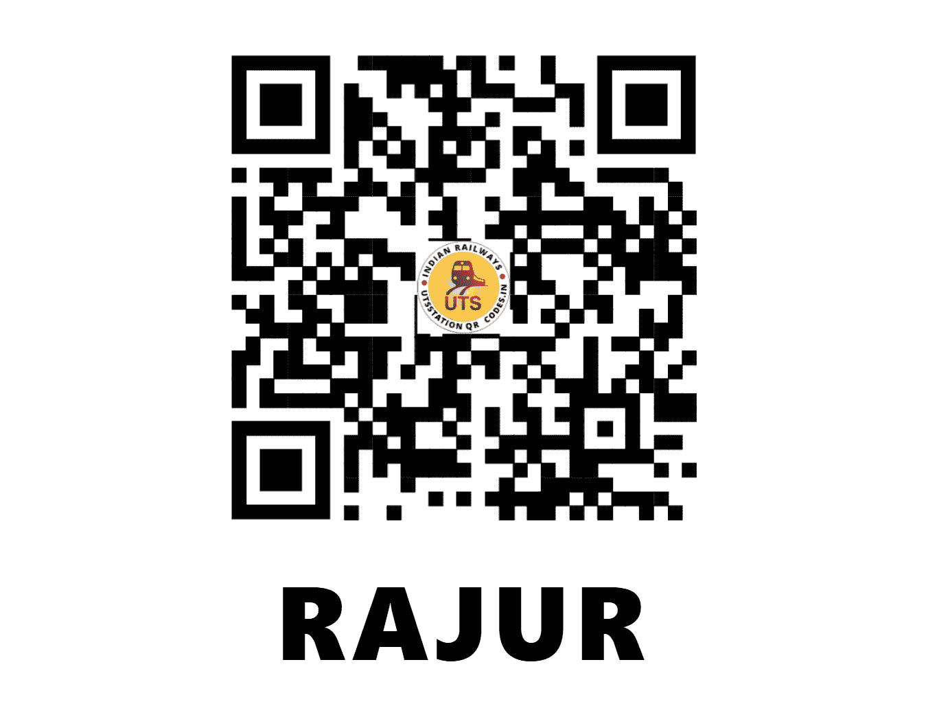 UTS QR Code for RAJUR - RAJR (CR - MAHARASHTRA)