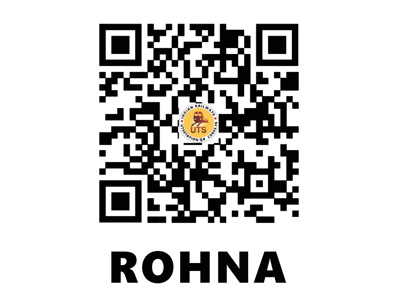UTS QR Code for ROHNA - RHO (CR - MAHARASHTRA)