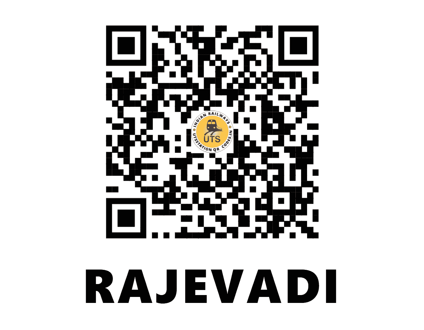 UTS QR Code for RAJEVADI - RJW (CR - MAHARASHTRA)