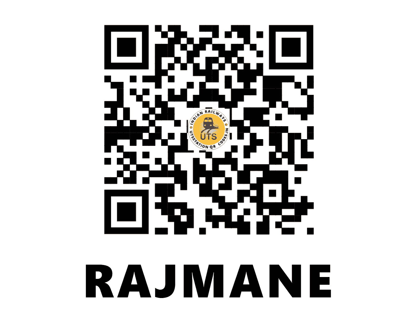 UTS QR Code for RAJMANE - RM (CR - MAHARASHTRA)