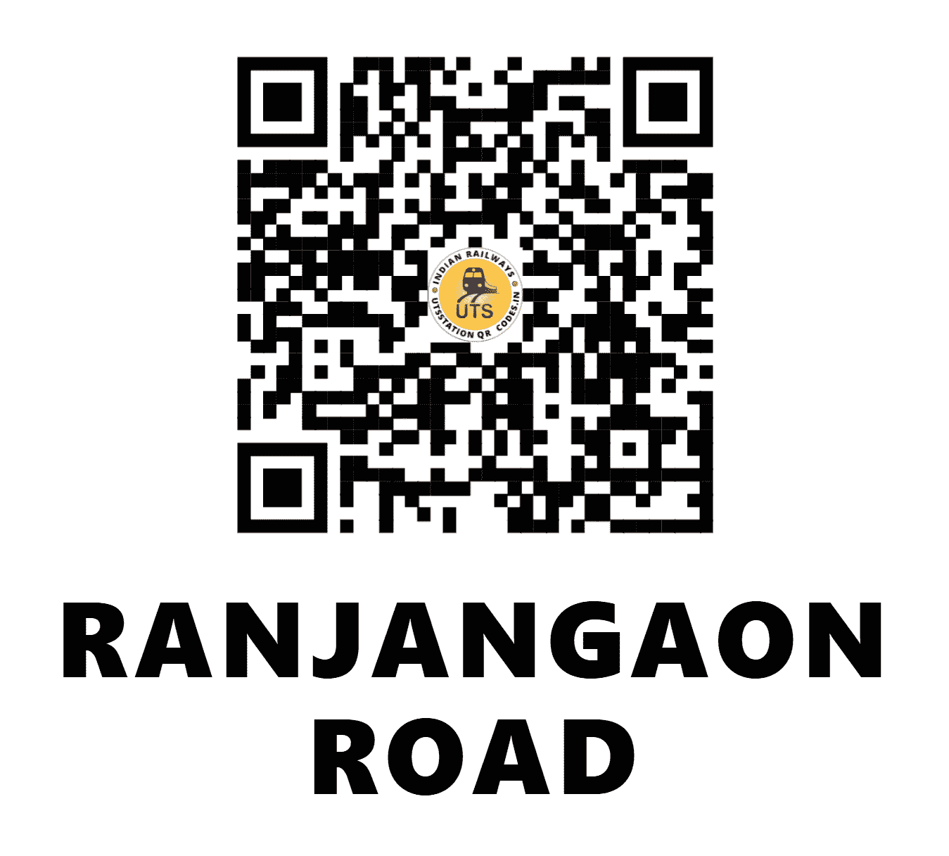 UTS QR Code for RANJANGAON ROAD - RNJD (CR - MAHARASHTRA)