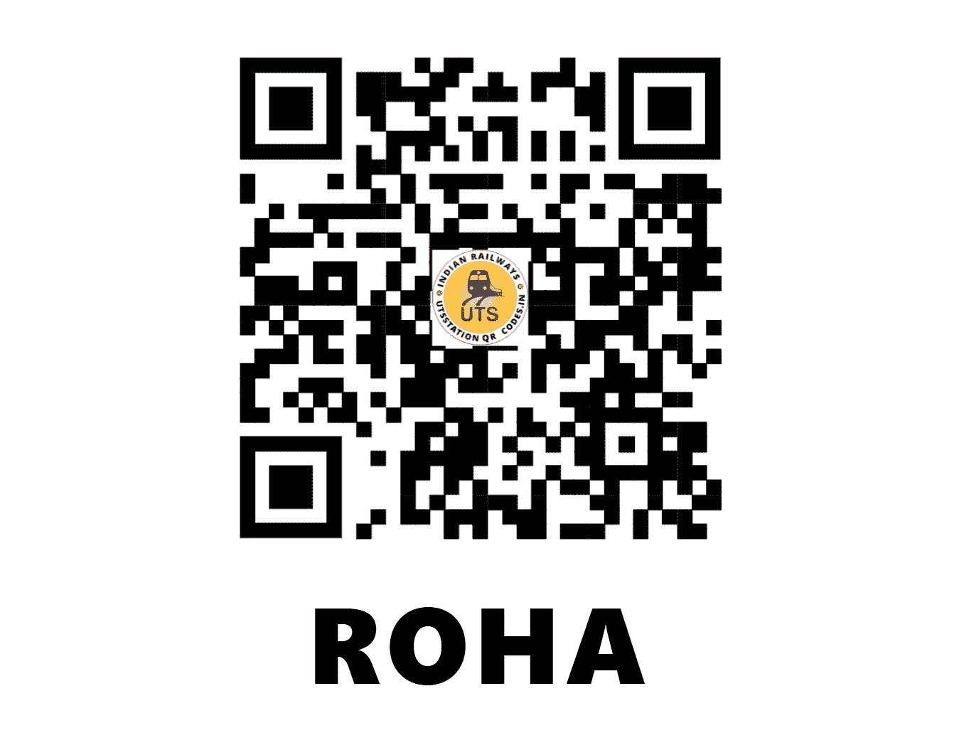 UTS QR Code for ROHA - ROHA (CR - MAHARASHTRA)