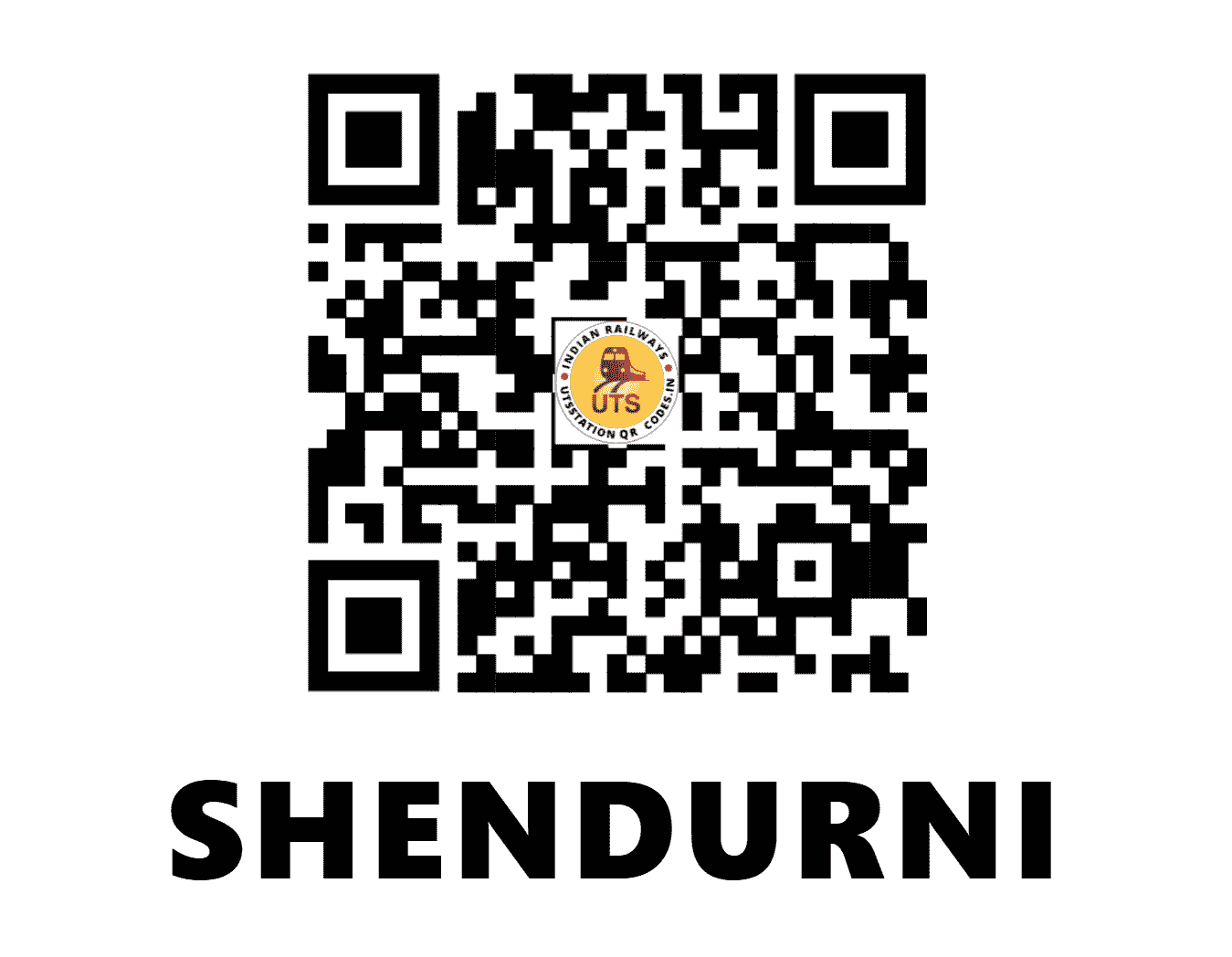 UTS QR Code for SHENDURNI - SDRN (CR - MAHARASHTRA)