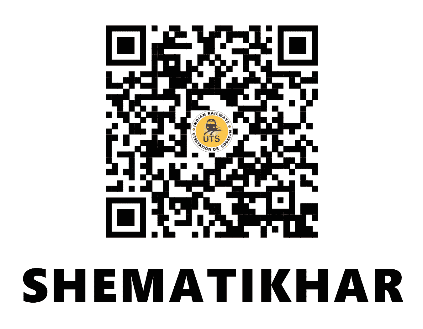 UTS QR Code for SHEMATIKHAR - SEMK (CR - MAHARASHTRA)