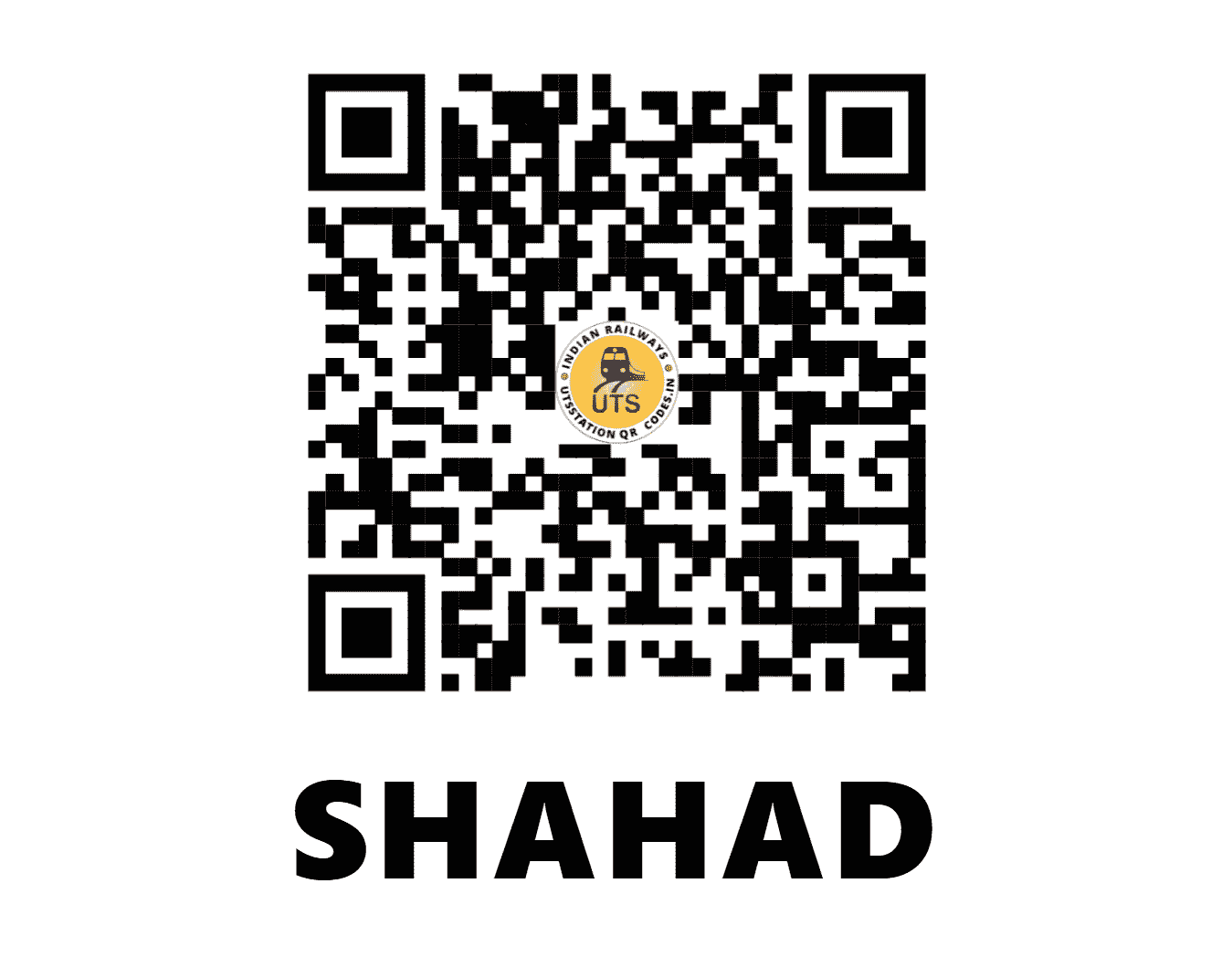 UTS QR Code for SHAHAD - SHAD (CR - MAHARASHTRA)