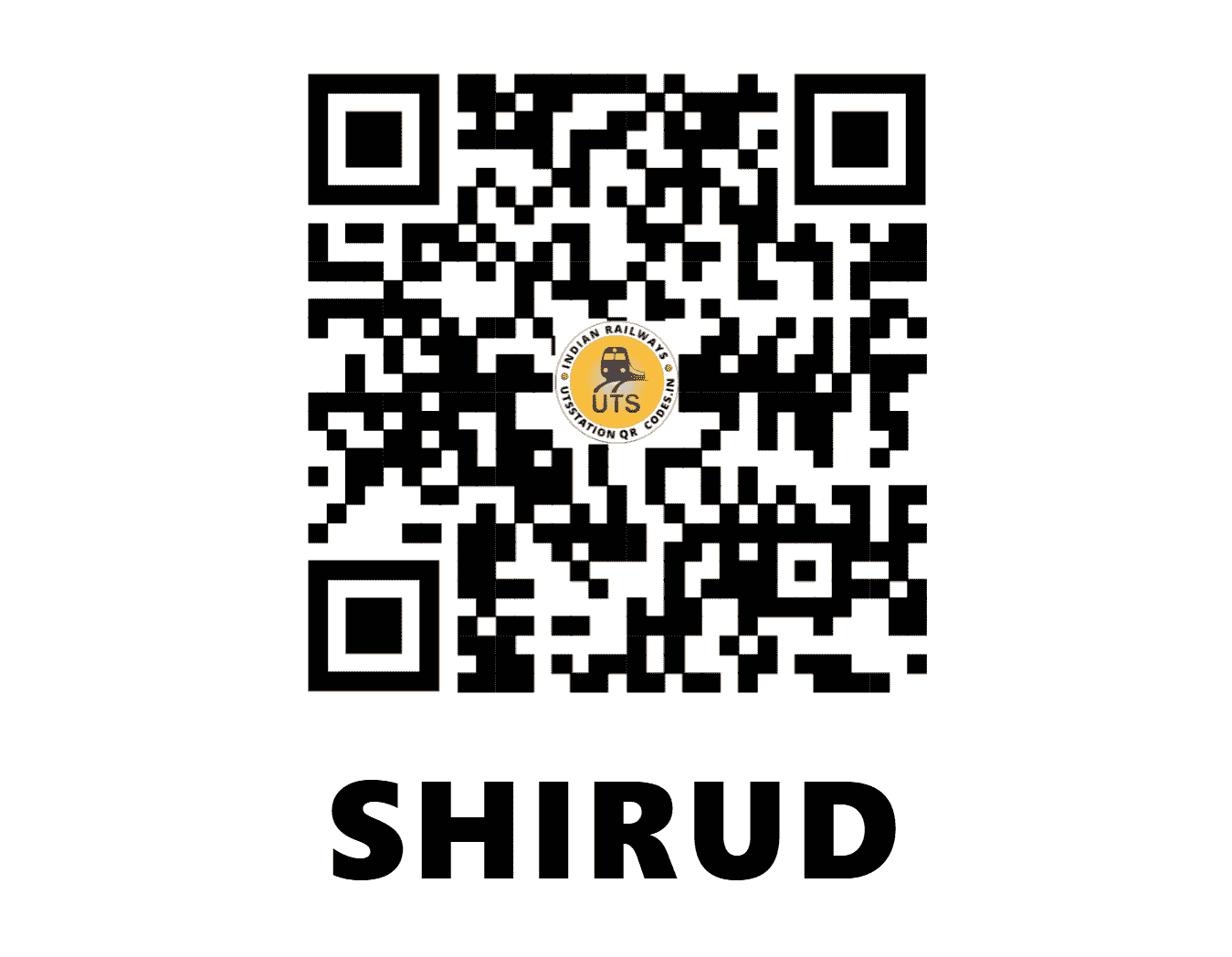 UTS QR Code for SHIRUD - SHF (CR - MAHARASHTRA)