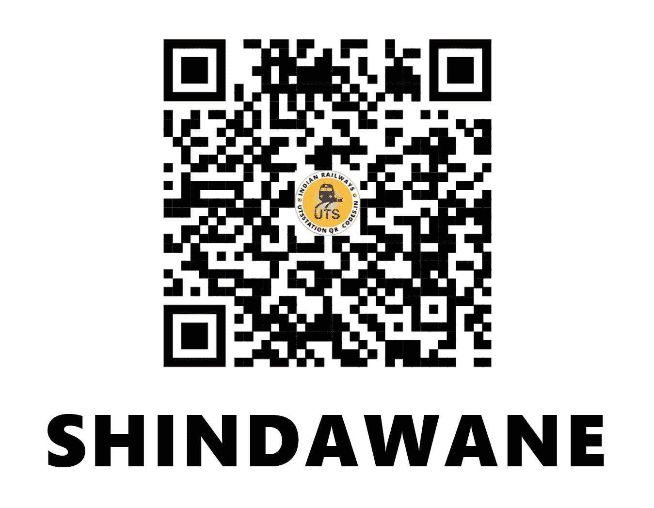 UTS QR Code for SHINDAWANE - SHIV (CR - MAHARASHTRA)