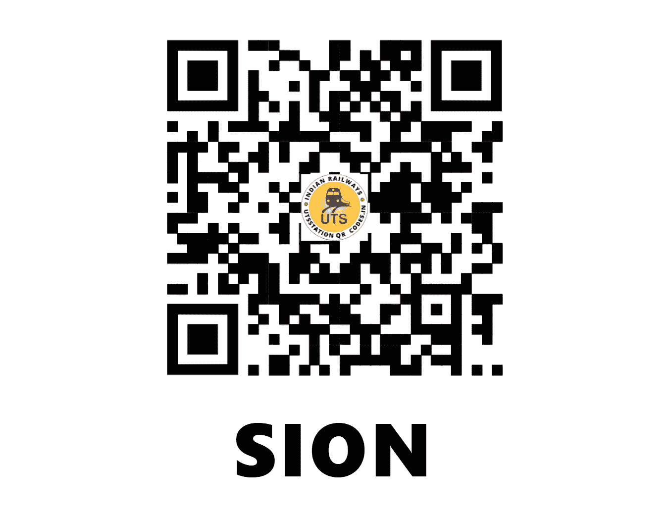 UTS QR Code for SION - SIN (CR - MAHARASHTRA)