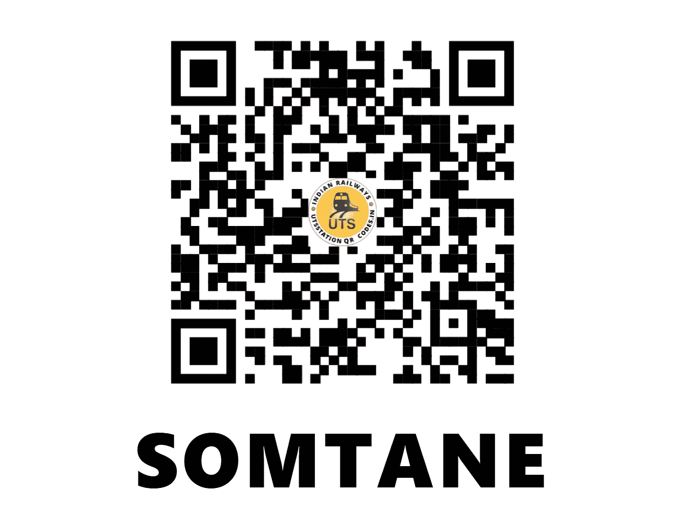 UTS QR Code for SOMTANE - SMNE (CR - MAHARASHTRA)