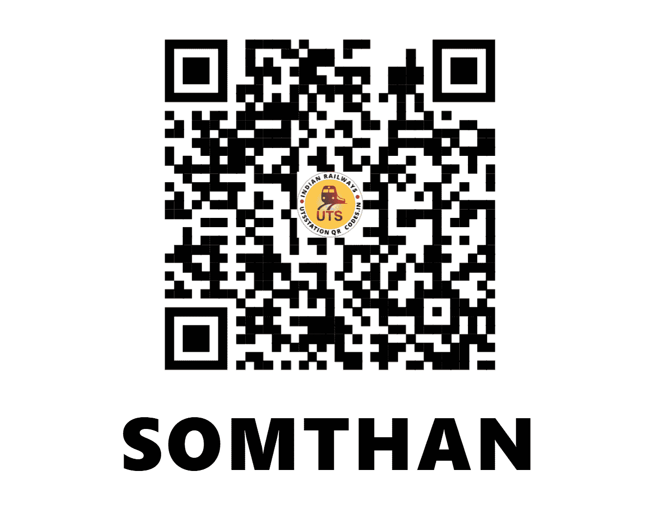 UTS QR Code for SOMTHAN - SMTN (CR - MAHARASHTRA)