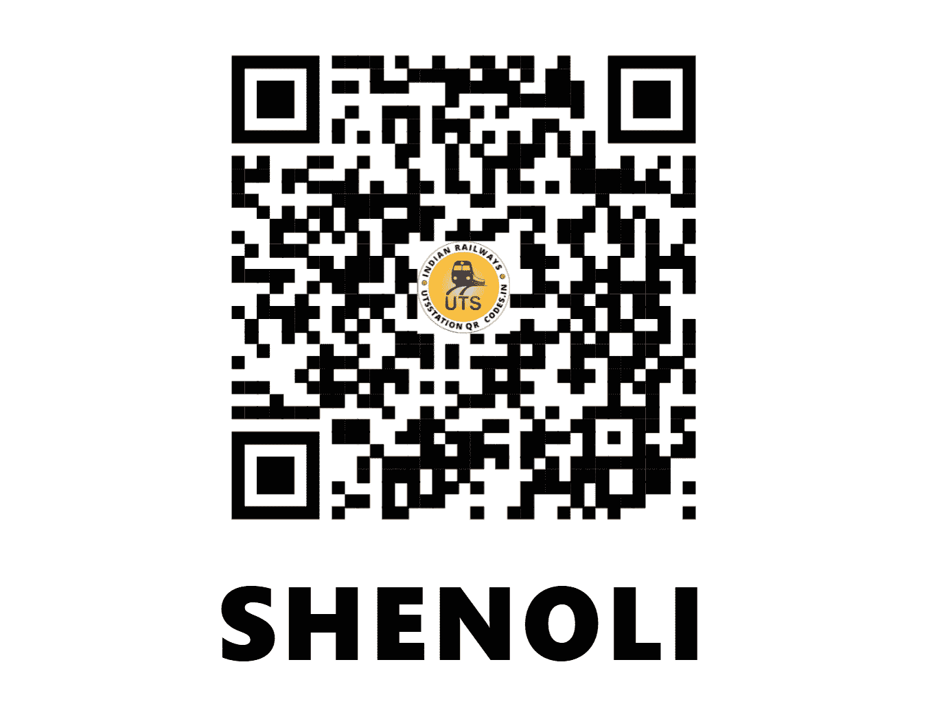 UTS QR Code for SHENOLI - SNE (CR - MAHARASHTRA)