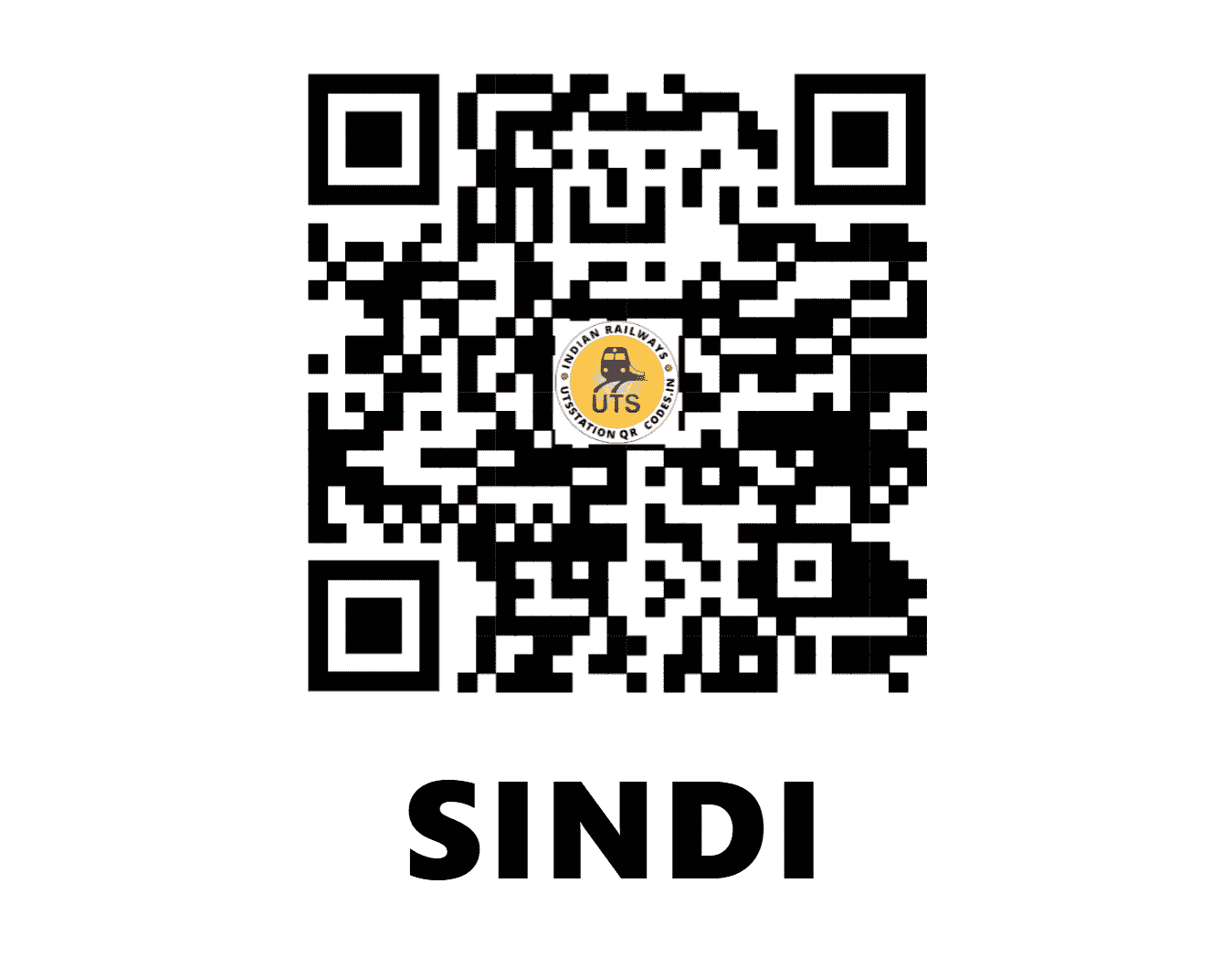 UTS QR Code for SINDI - SNI (CR - MAHARASHTRA)