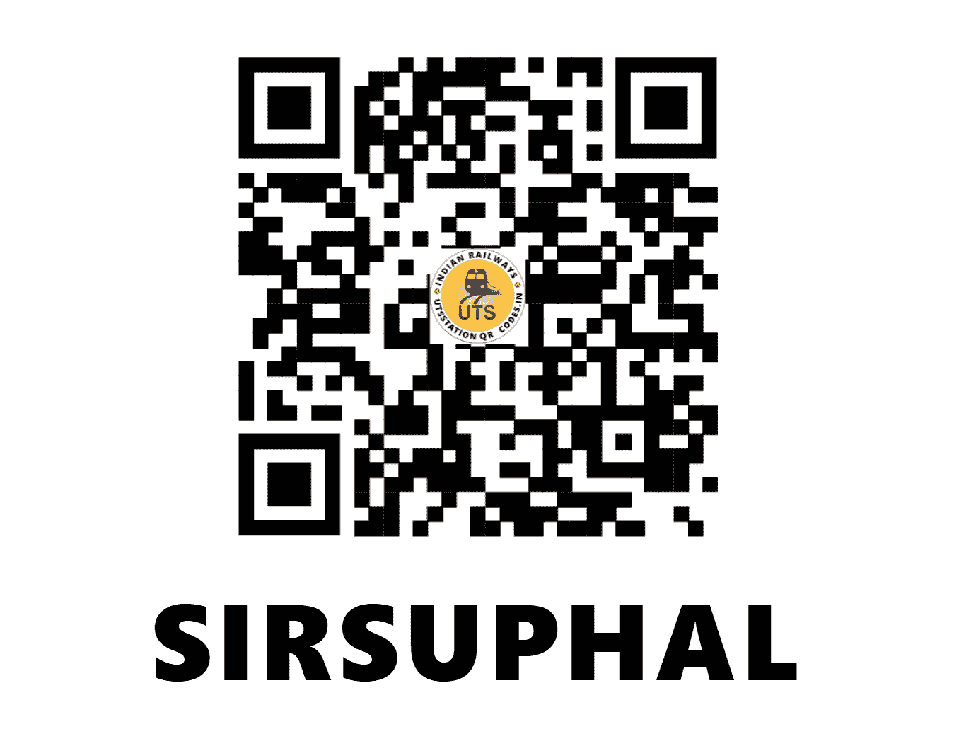 UTS QR Code for SIRSUPHAL - SSF (CR - MAHARASHTRA)