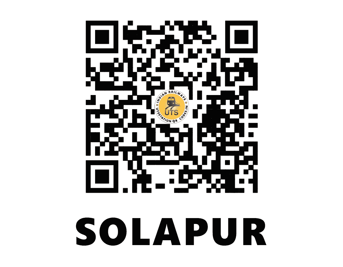 UTS QR Code for SOLAPUR - SUR (CR - MAHARASHTRA)