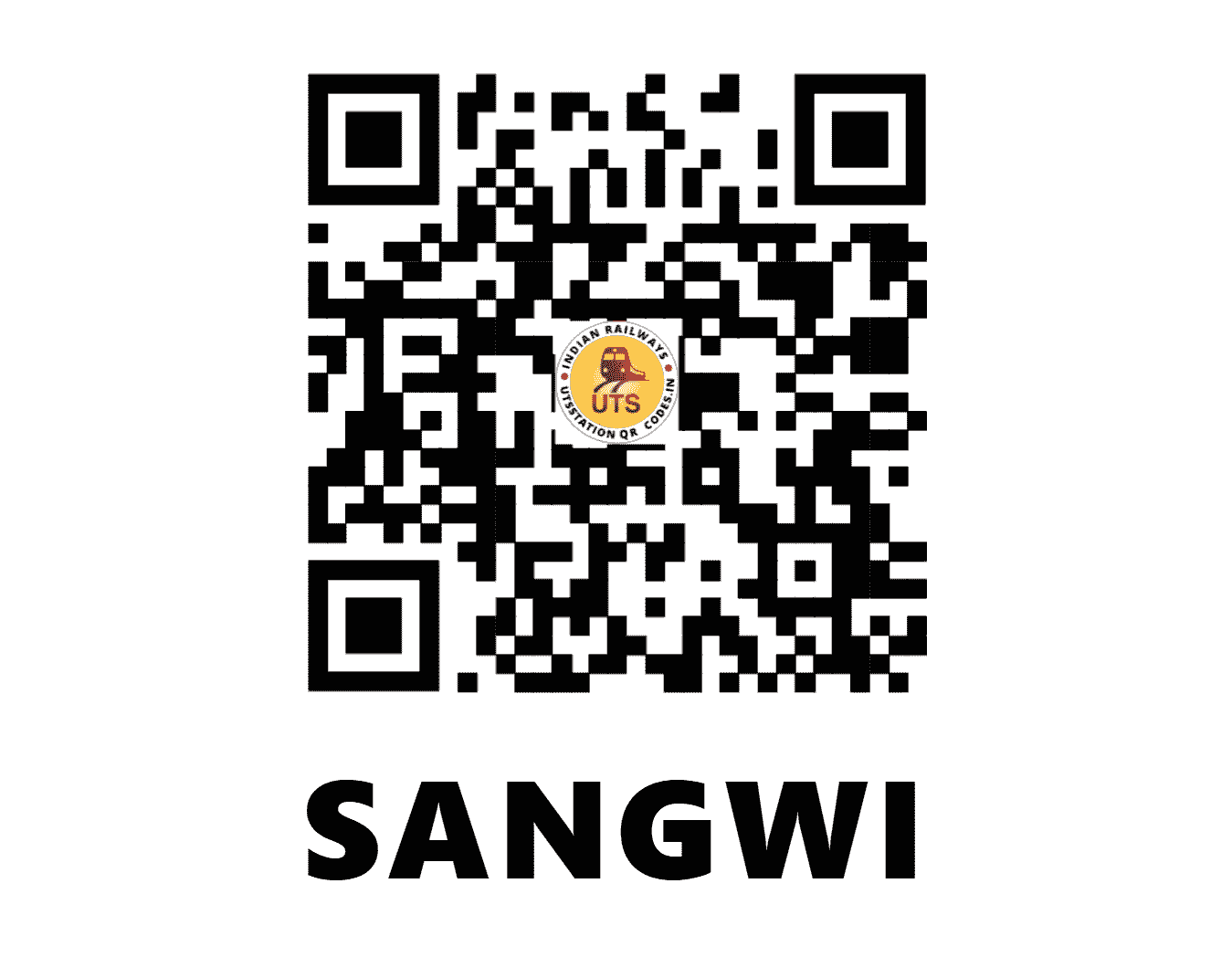 UTS QR Code for SANGWI - SWQ (CR - MAHARASHTRA)
