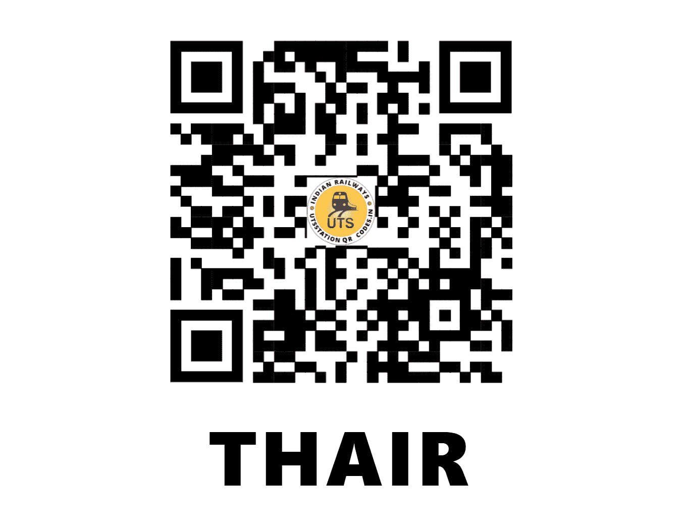 UTS QR Code for THAIR - TER (CR - MAHARASHTRA)
