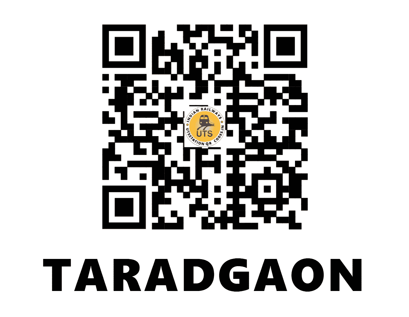 UTS QR Code for TARADGAON - TGLN (CR - MAHARASHTRA)