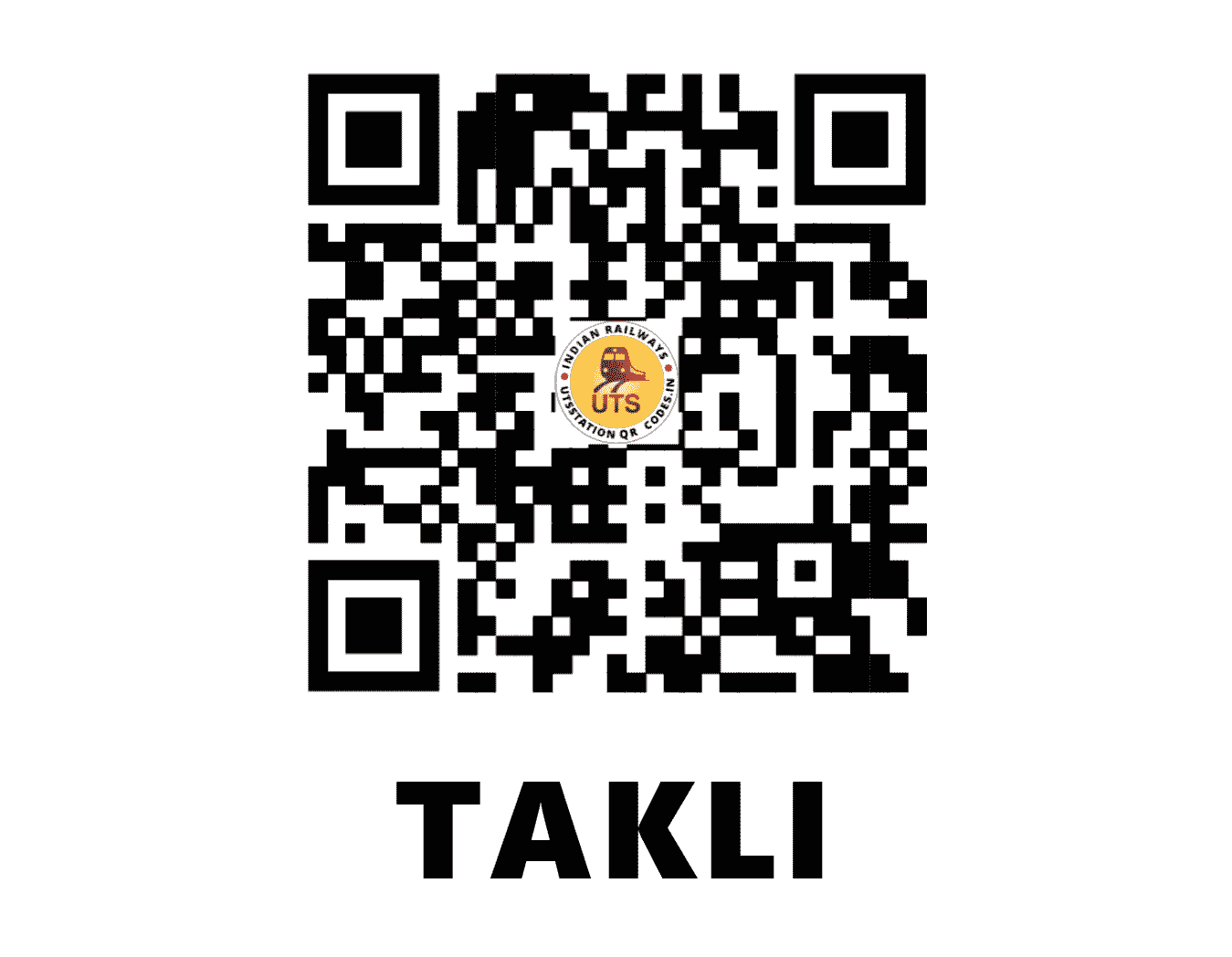 UTS QR Code for TAKLI - TKI (CR - MAHARASHTRA)