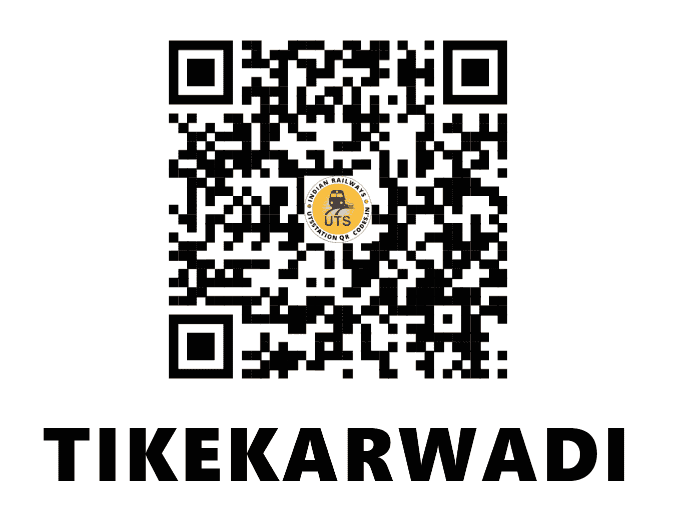 UTS QR Code for TIKEKARWADI - TKWD (CR - MAHARASHTRA)