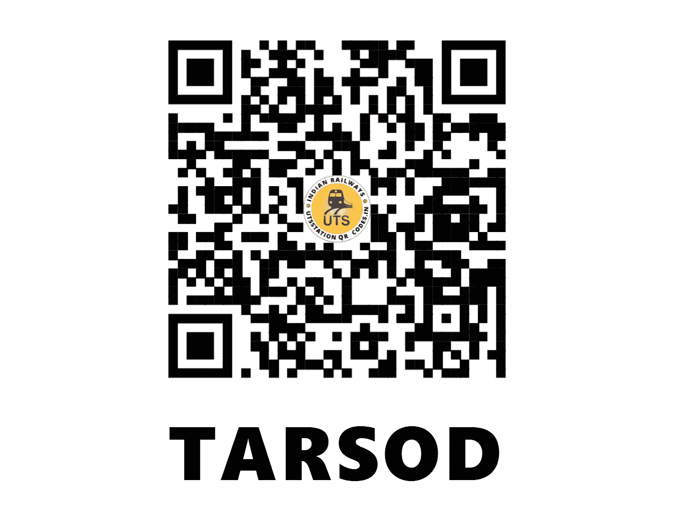 UTS QR Code for TARSOD - TRW (CR - MAHARASHTRA)