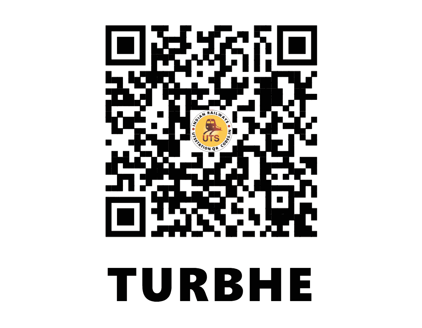 UTS QR Code for TURBHE - TUH (CR - MAHARASHTRA)