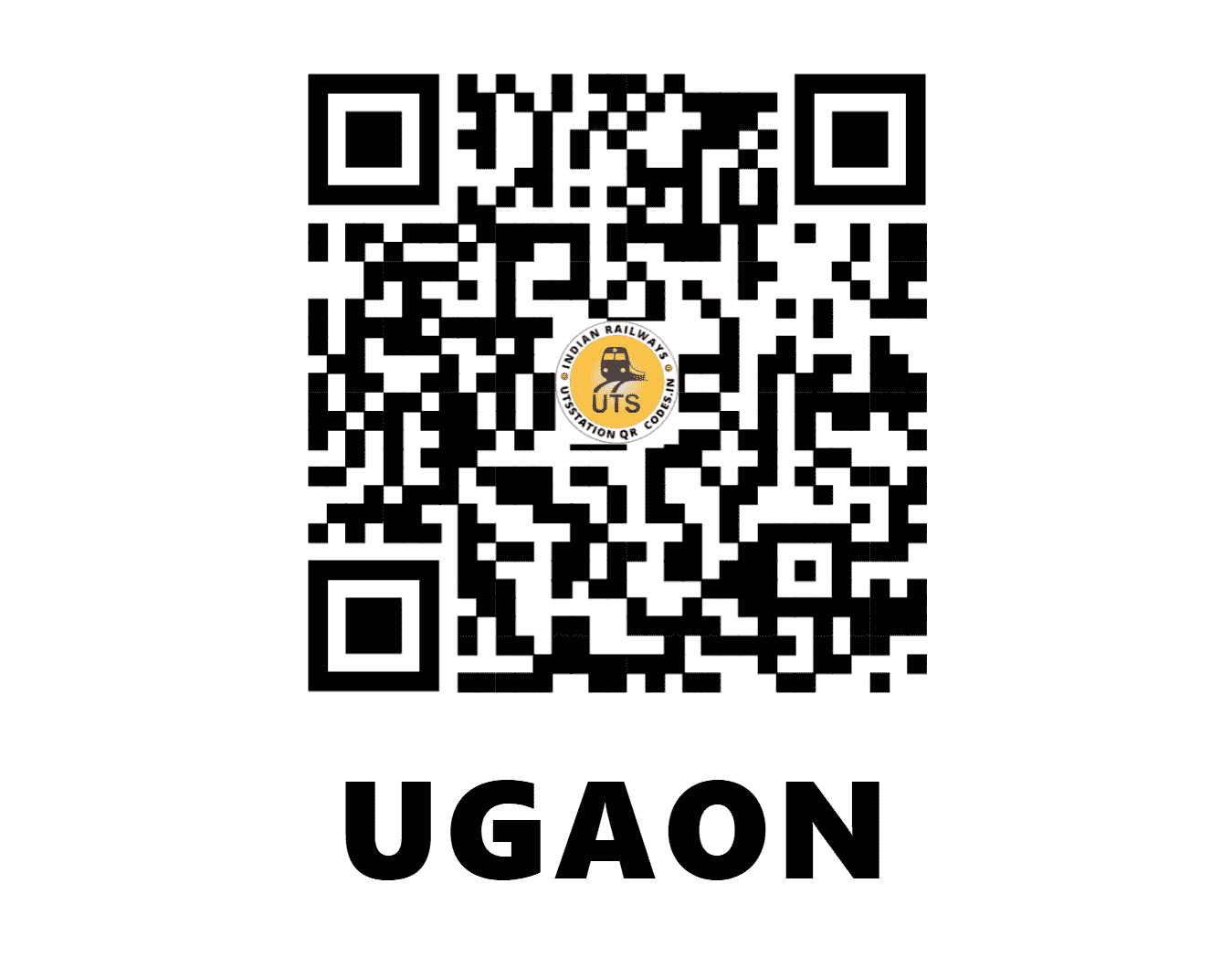 UTS QR Code for UGAON - UGN (CR - MAHARASHTRA)