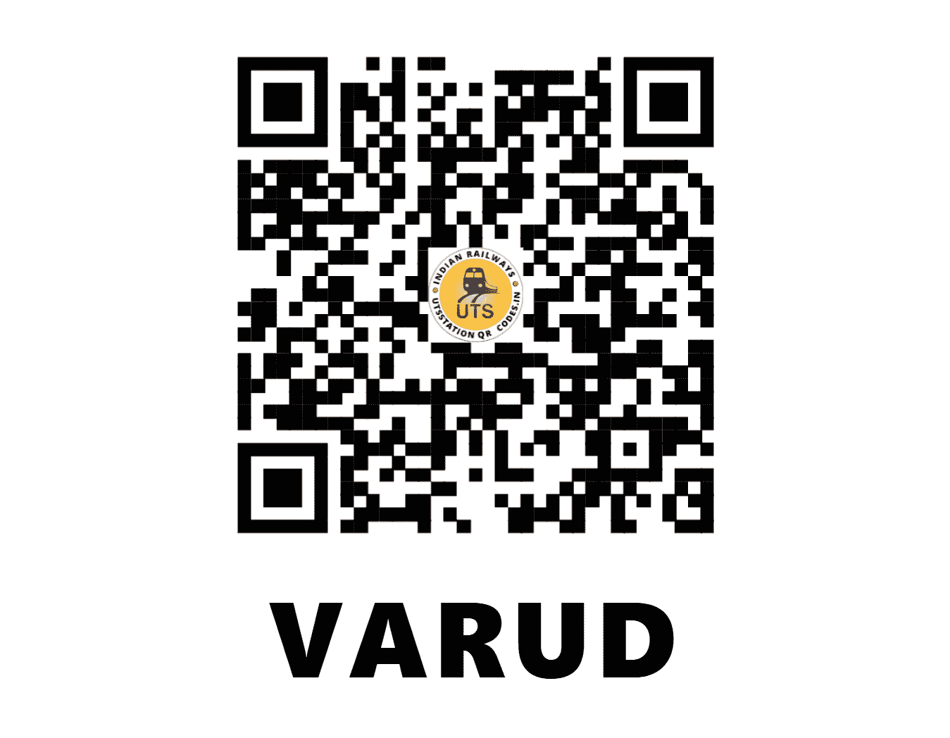 UTS QR Code for VARUD - VADR (CR - MAHARASHTRA)