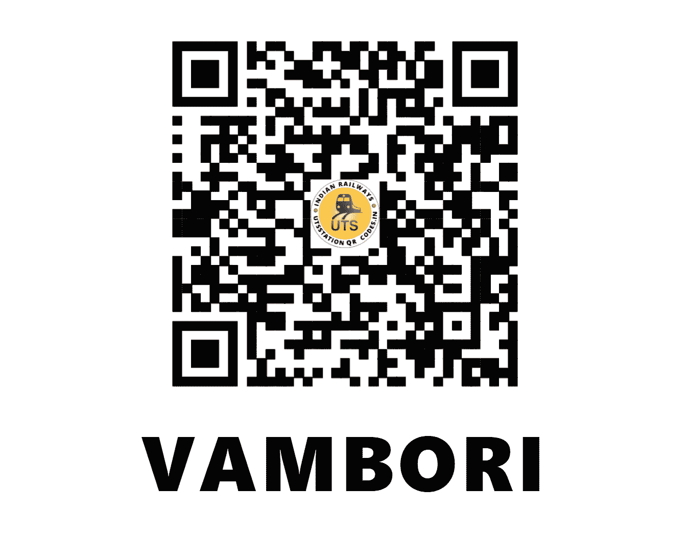 UTS QR Code for VAMBORI - VBR (CR - MAHARASHTRA)