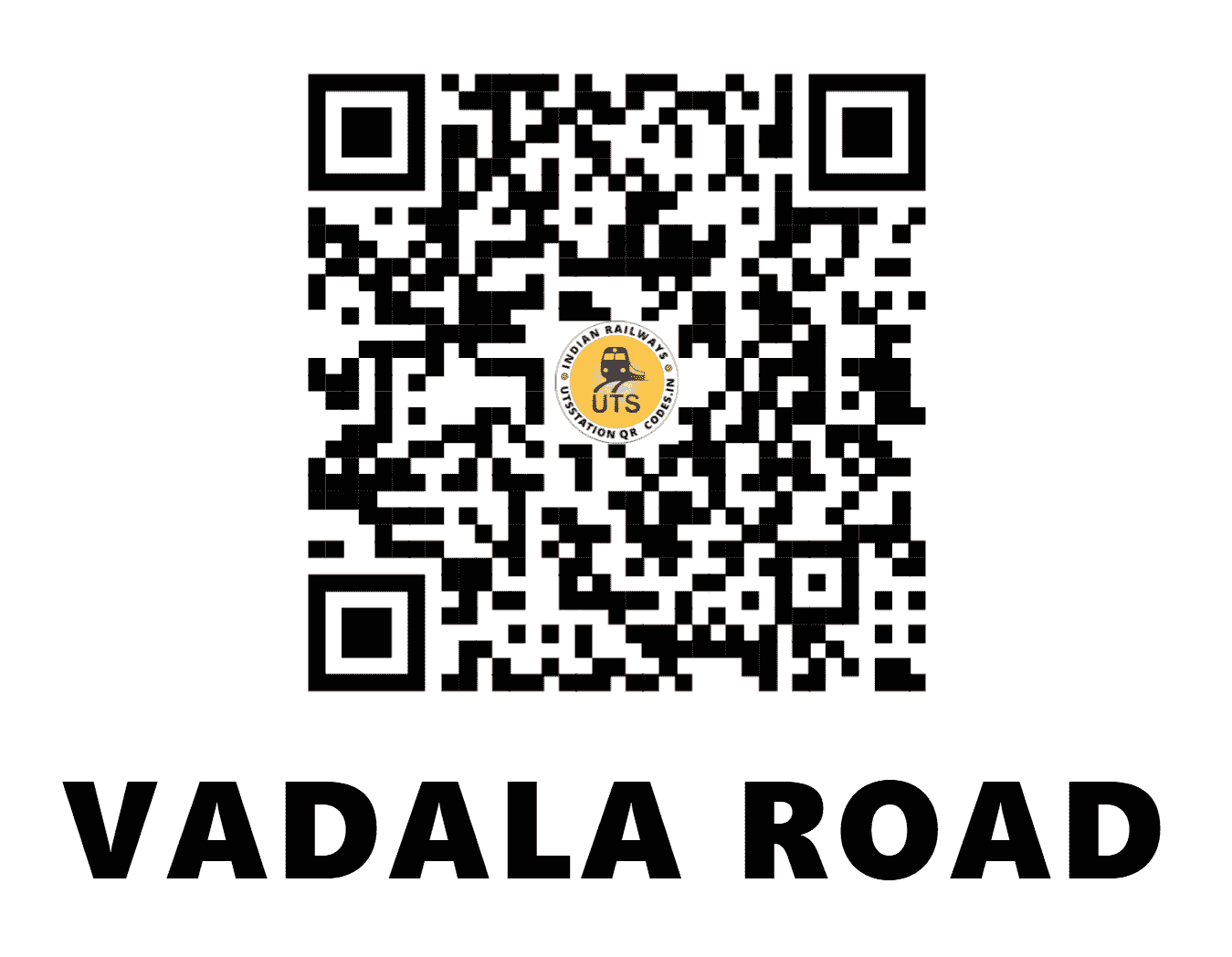 UTS QR Code for VADALA ROAD - VDLR (CR - MAHARASHTRA)