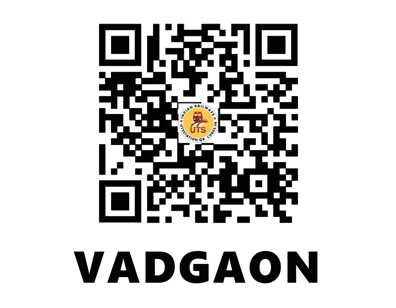 UTS QR Code for VADGAON - VDN (CR - MAHARASHTRA)