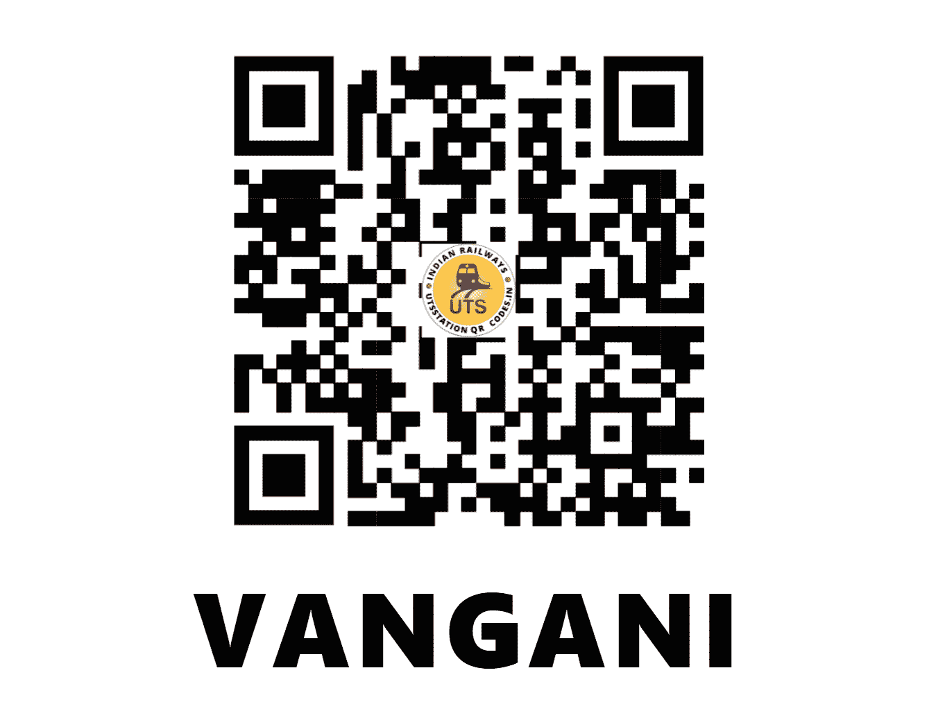 UTS QR Code for VANGANI - VGI (CR - MAHARASHTRA)