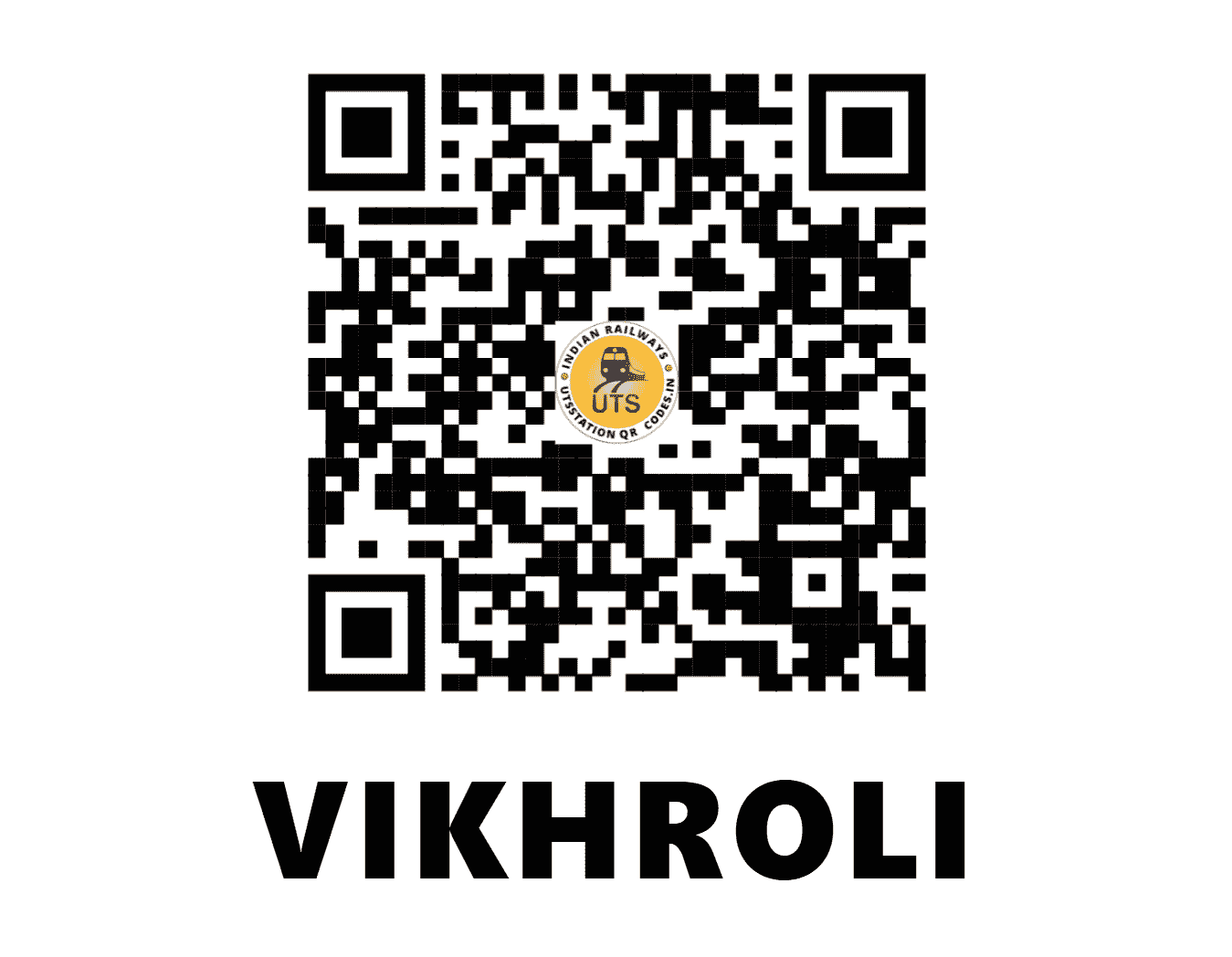 UTS QR Code for VIKHROLI - VK (CR - MAHARASHTRA)