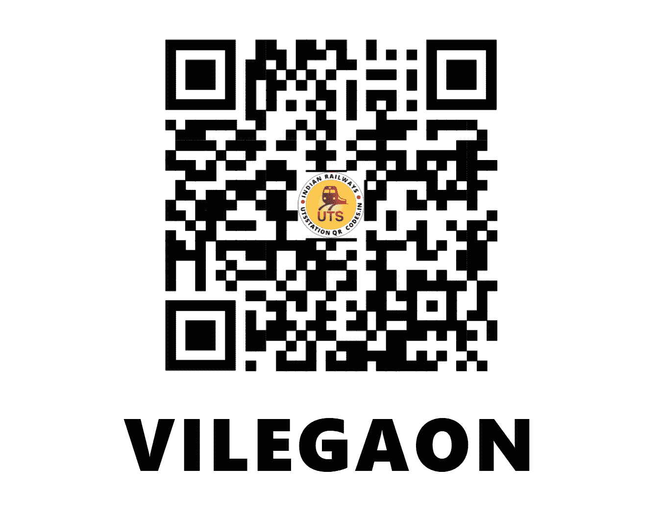 UTS QR Code for VILEGAON - VLN (CR - MAHARASHTRA)