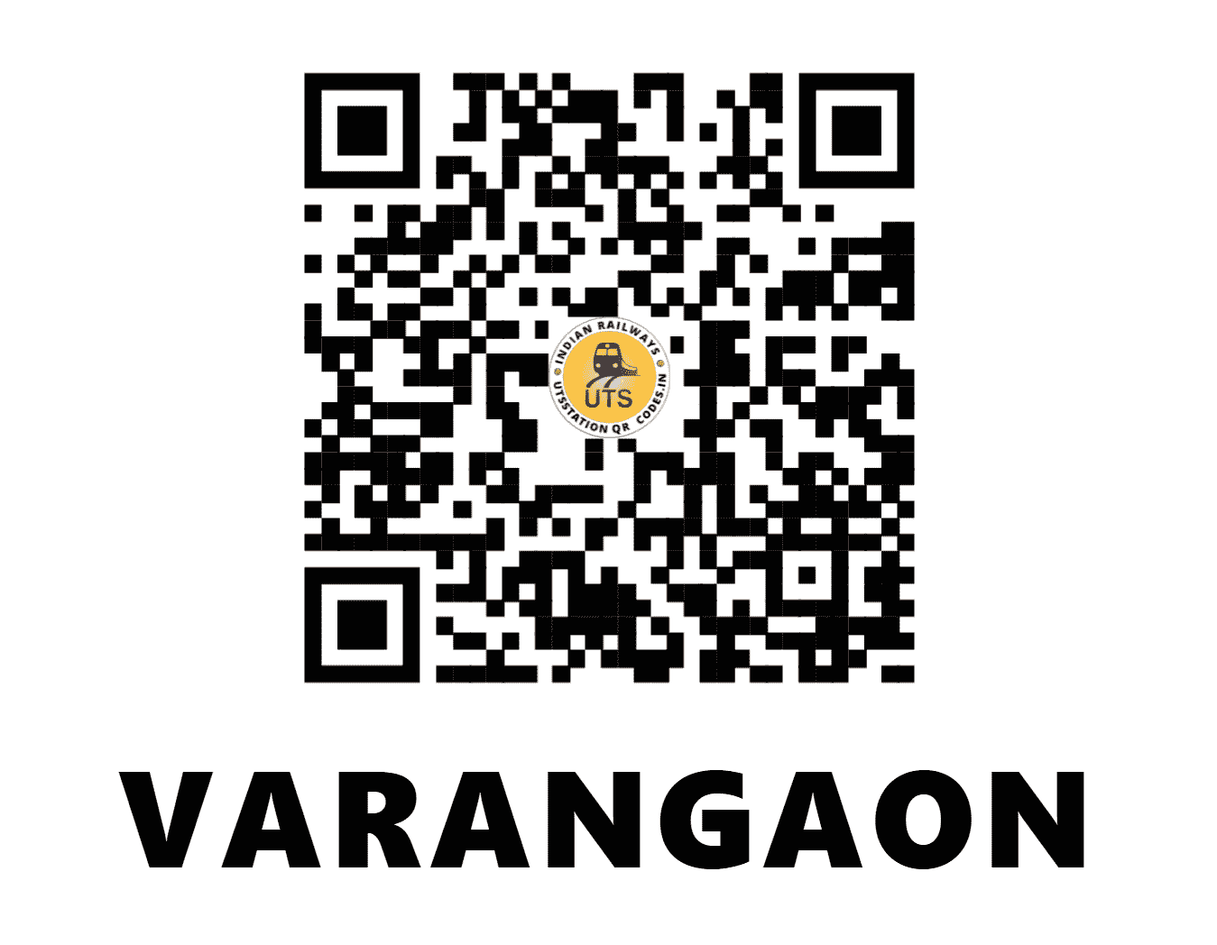 UTS QR Code for VARANGAON - VNA (CR - MAHARASHTRA)