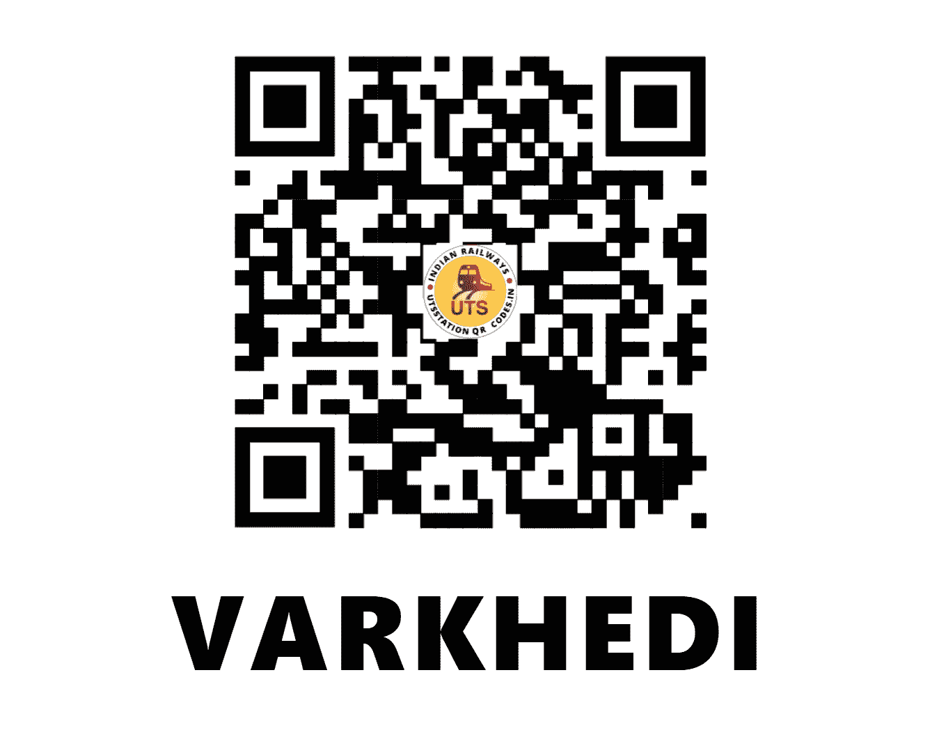 UTS QR Code for VARKHEDI - VRKD (CR - MAHARASHTRA)
