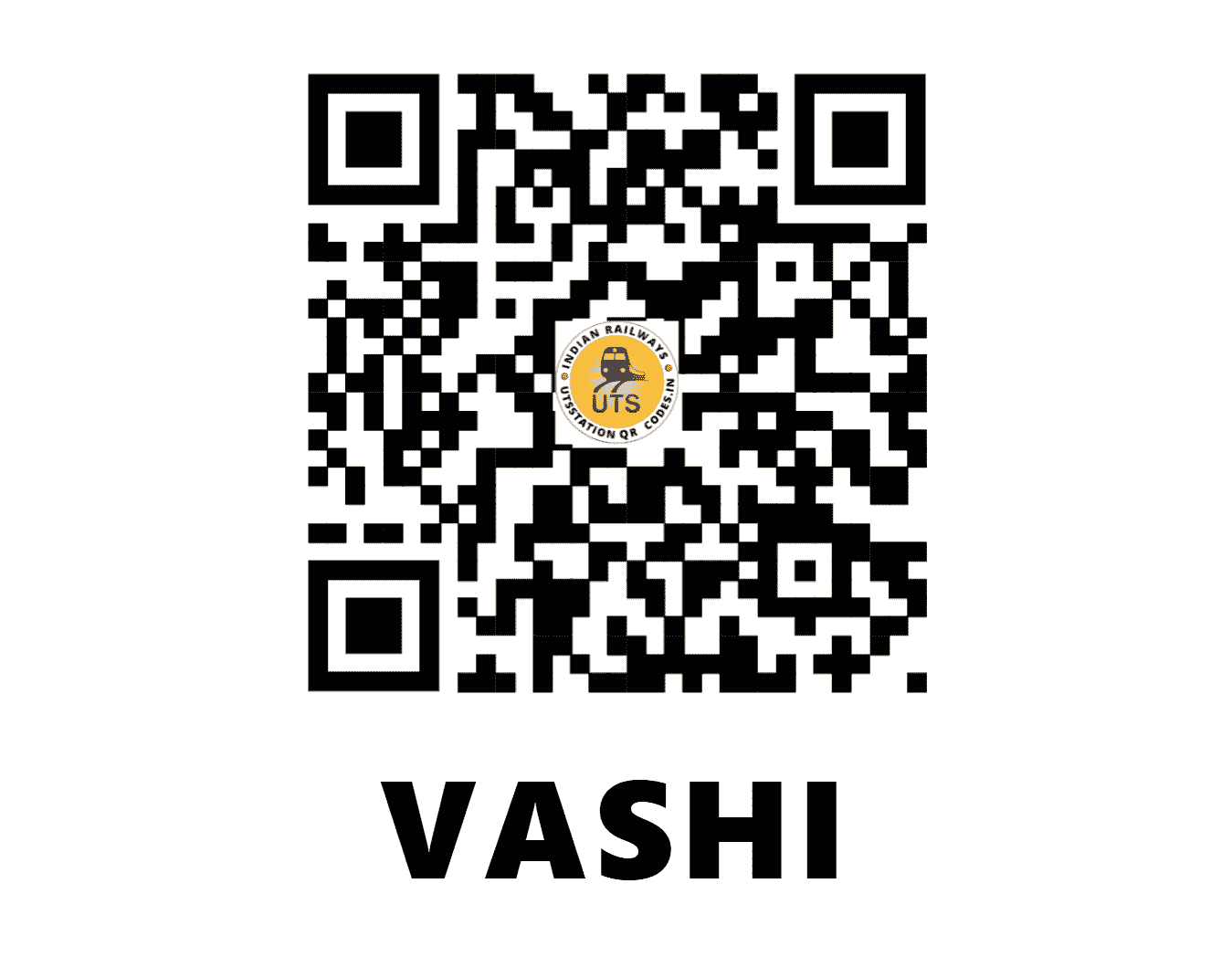 UTS QR Code for VASHI - VSH (CR - MAHARASHTRA)
