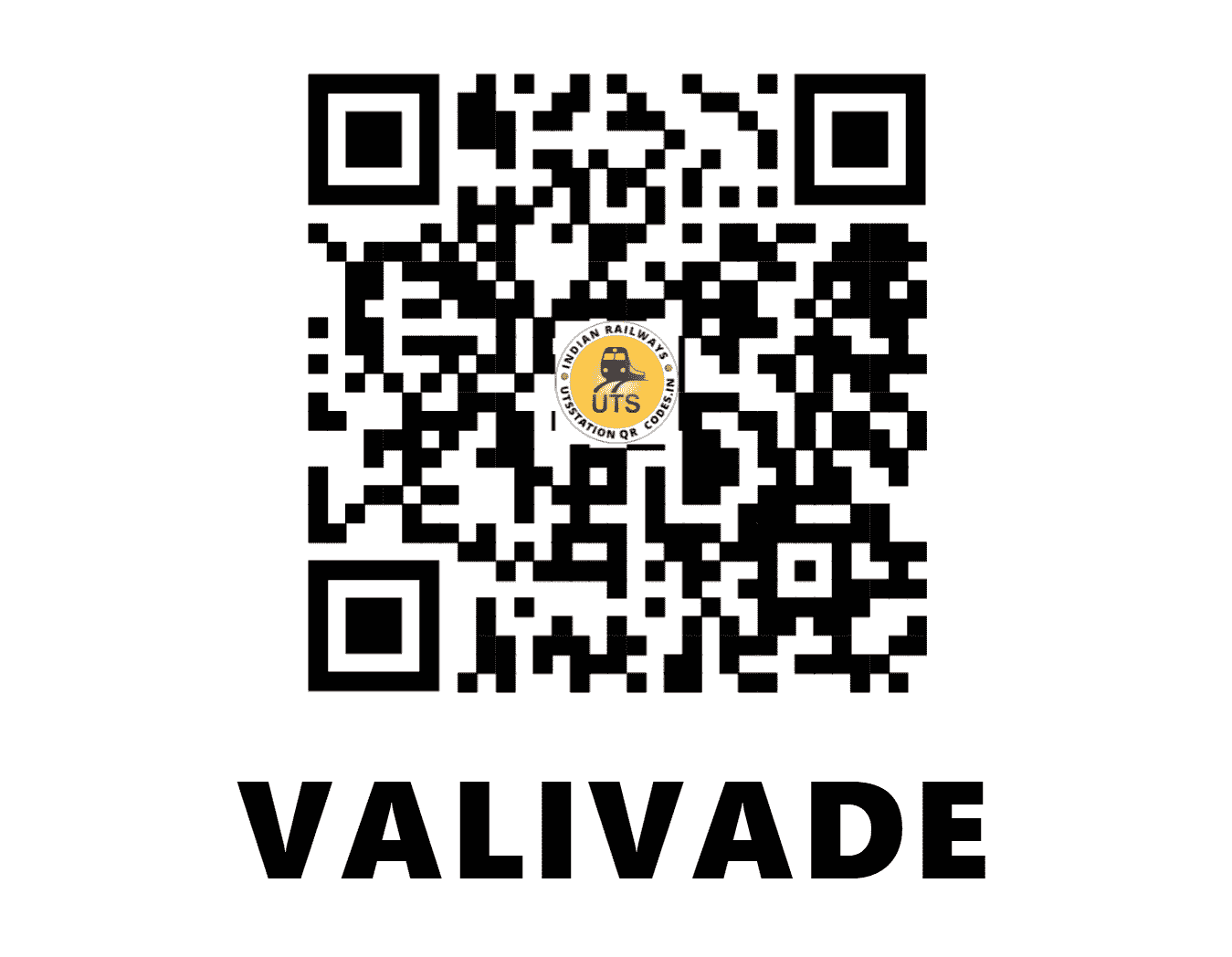 UTS QR Code for VALIVADE - VV (CR - MAHARASHTRA)