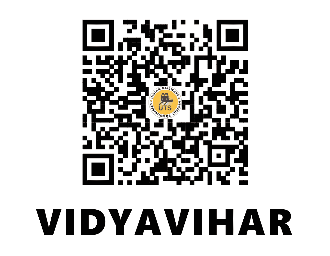 UTS QR Code for VIDYAVIHAR - VVH (CR - MAHARASHTRA)