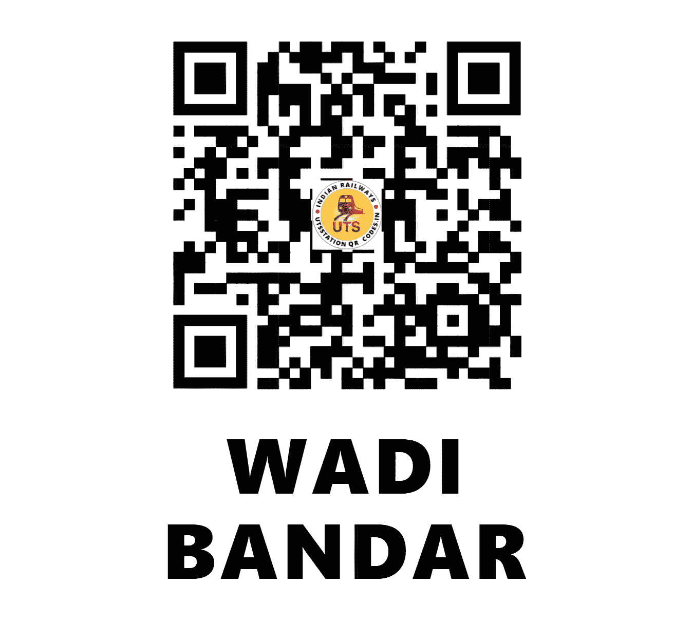 UTS QR Code for WADI BANDAR - WB (CR - MAHARASHTRA)