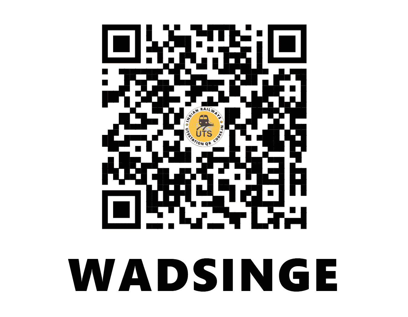 UTS QR Code for WADSINGE - WDS (CR - MAHARASHTRA)