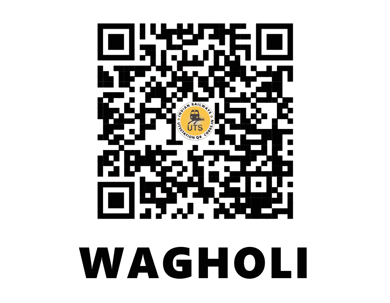 UTS QR Code for WAGHOLI - WG (CR - MAHARASHTRA)