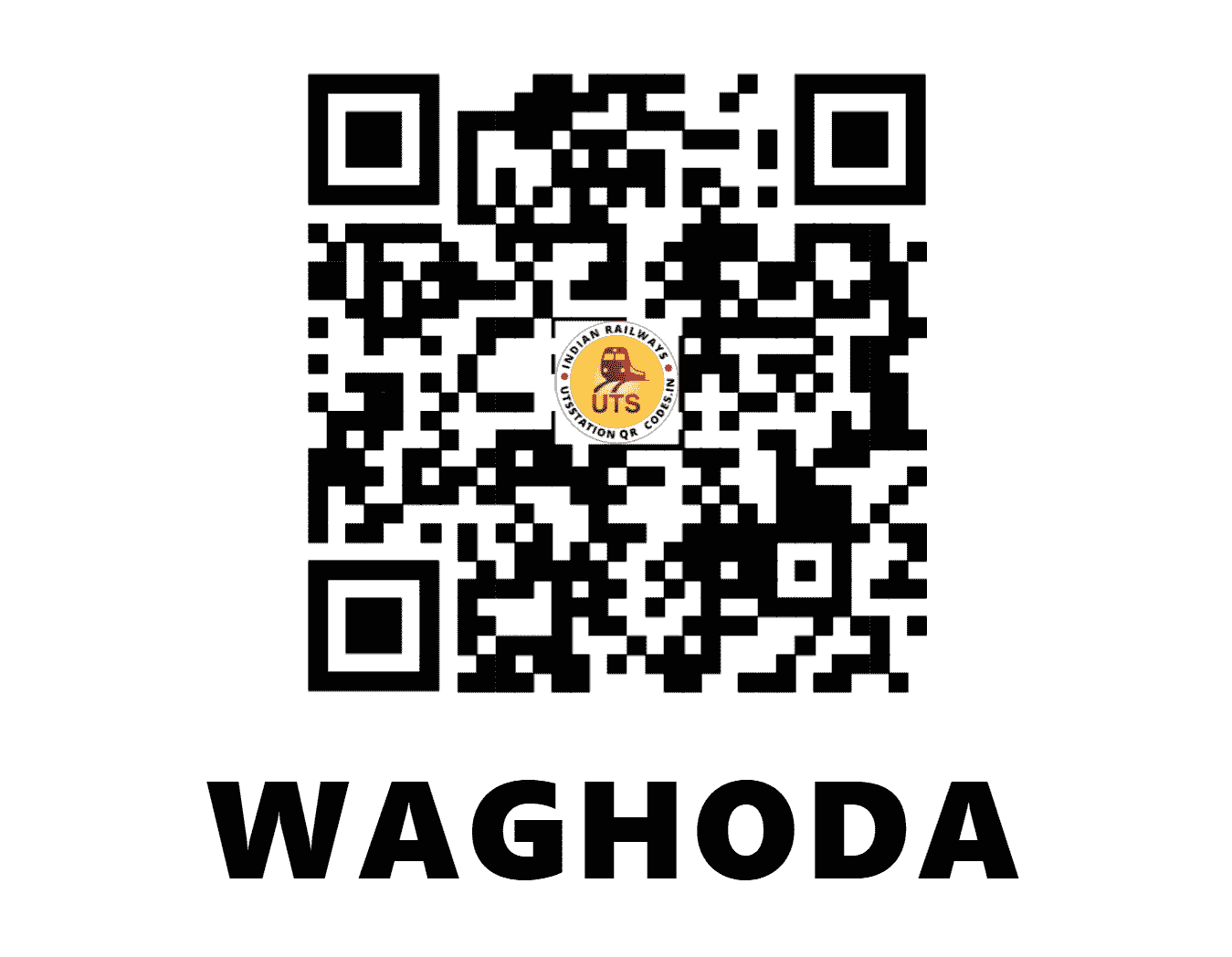 UTS QR Code for WAGHODA - WGA (CR - MAHARASHTRA)
