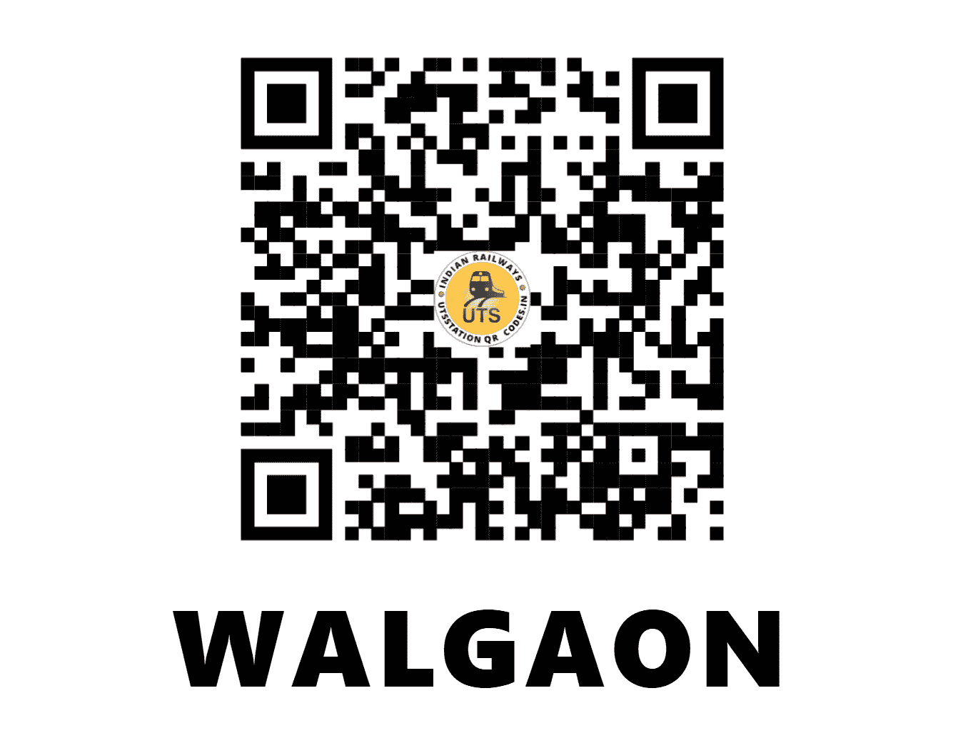UTS QR Code for WALGAON - WLGN (CR - MAHARASHTRA)